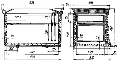 Схема улья-лежака на 16 рамок - AGROzen