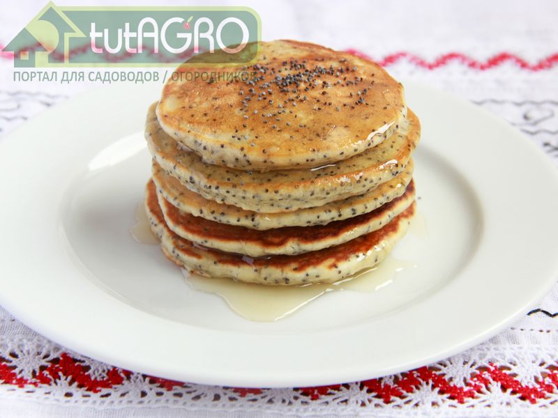 Маковые оладьи с фруктами - AGROzen